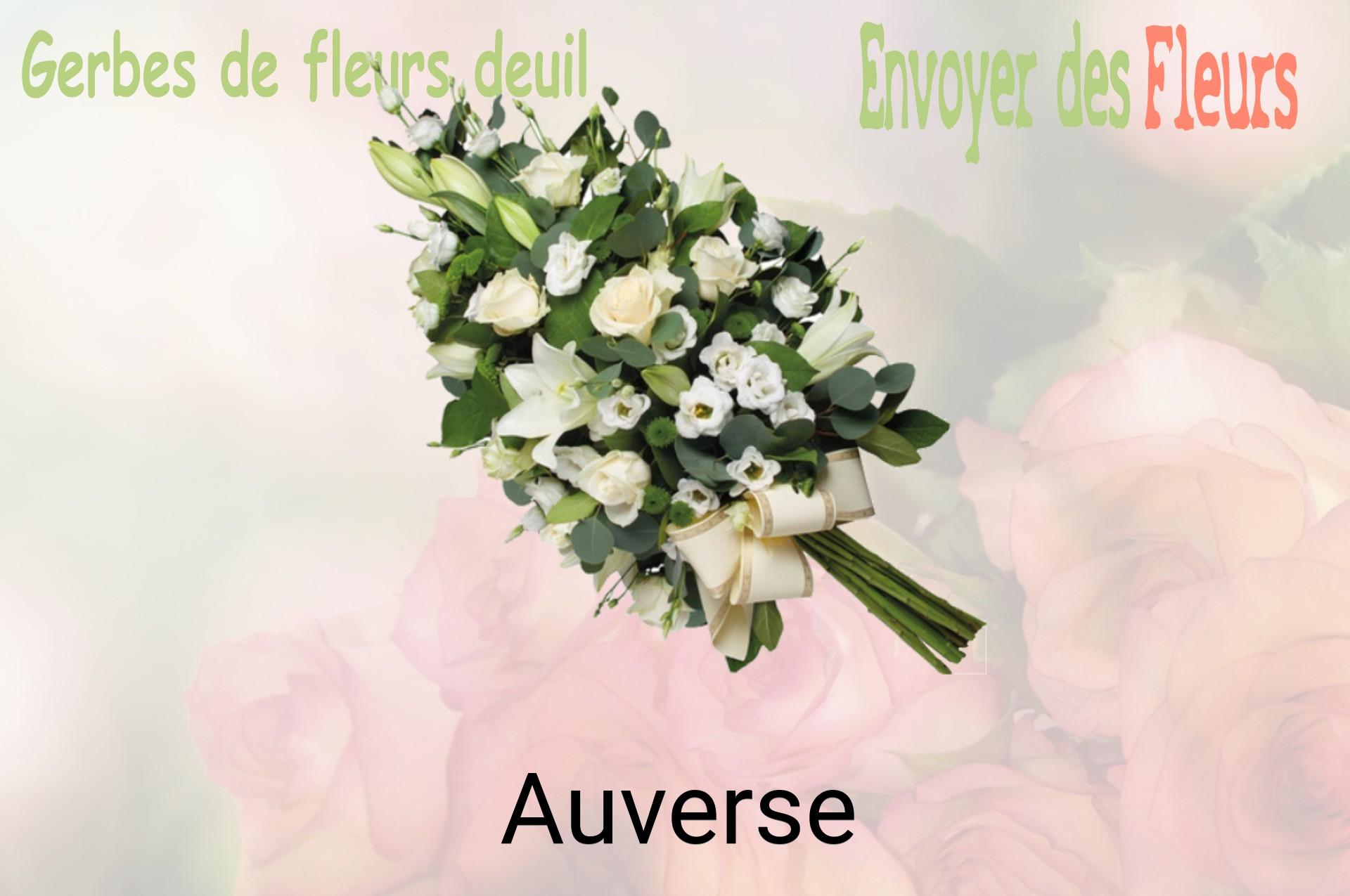 Gerbe de fleurs de deuil livrée à Auverse
